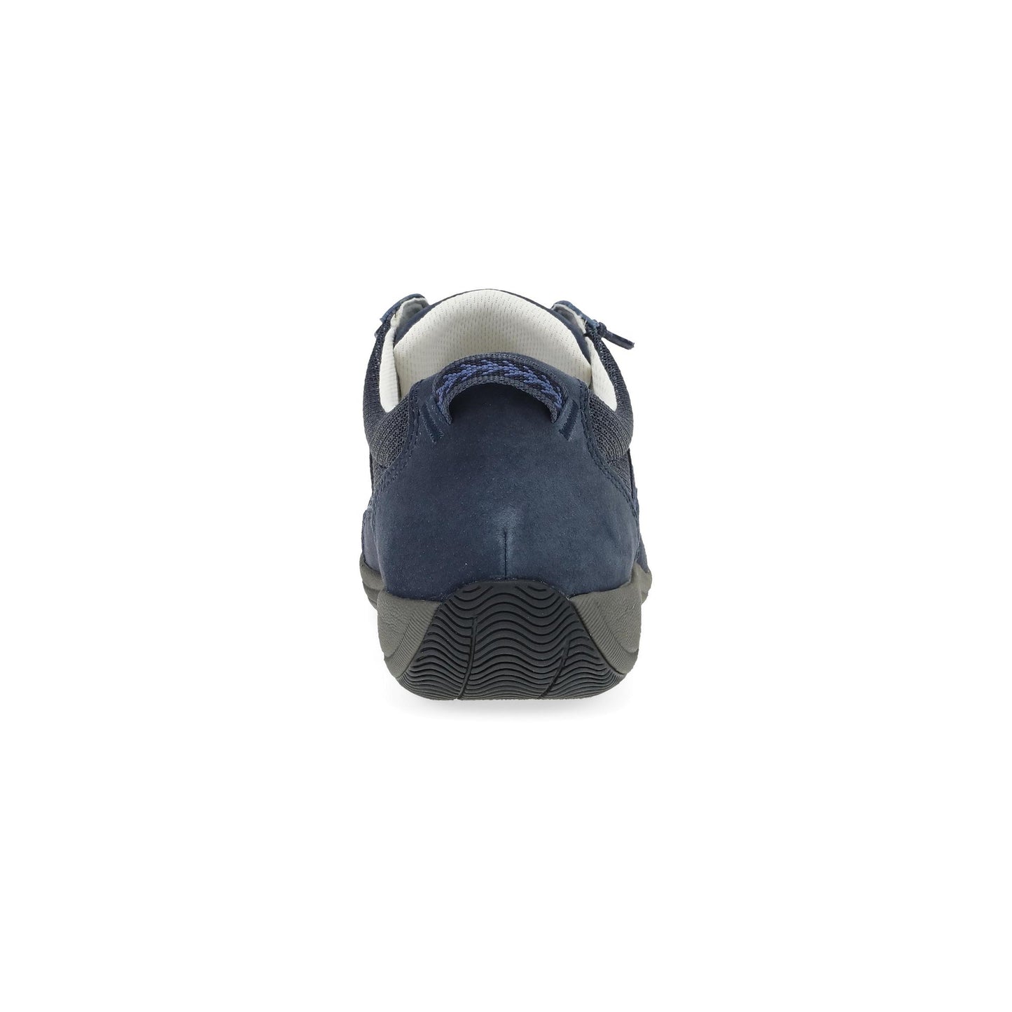 Dansko Harlyn - Women's Recycled Fabric Sneaker - Navy Suede Heel View