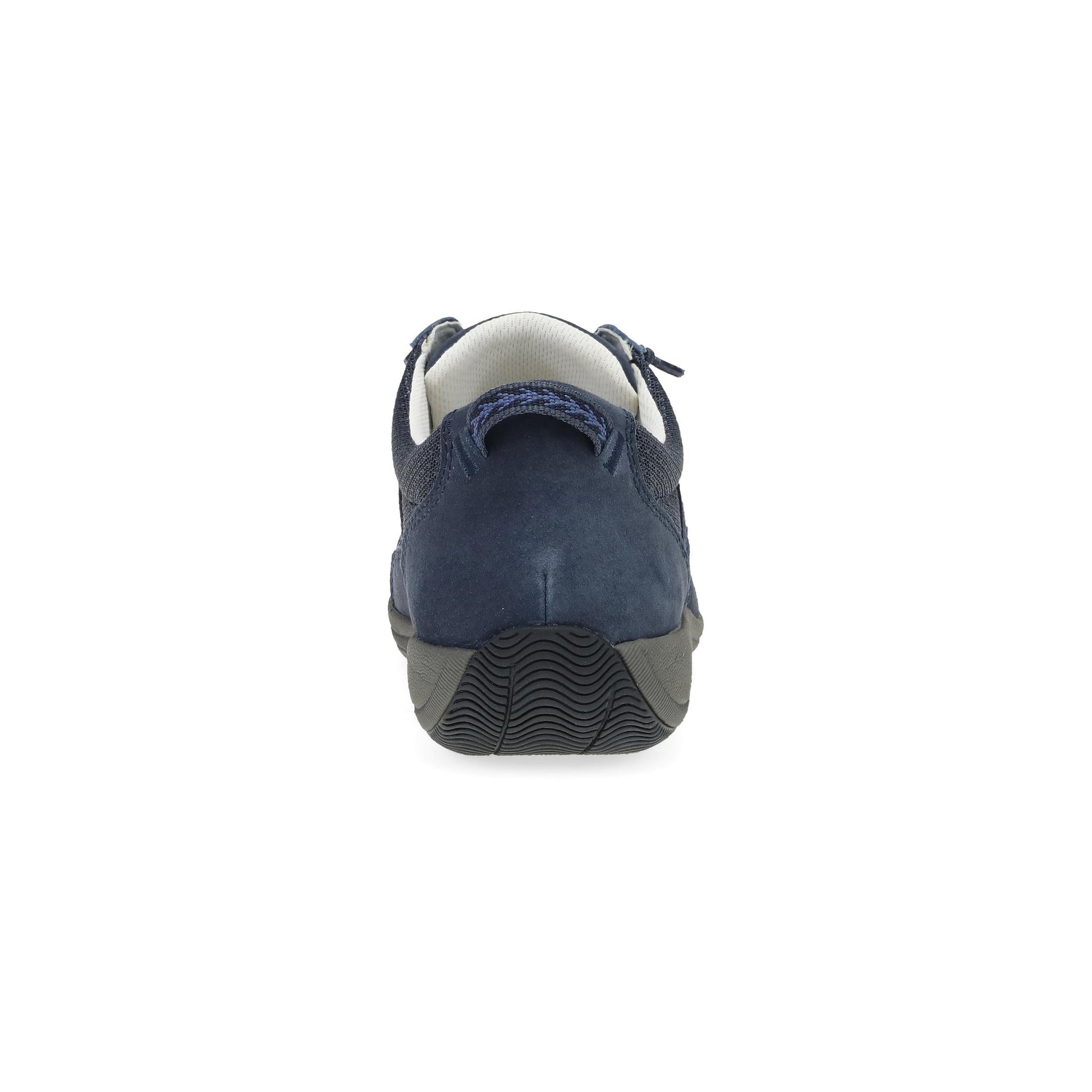 Dansko Harlyn - Women's Recycled Fabric Sneaker - Navy Suede Heel View