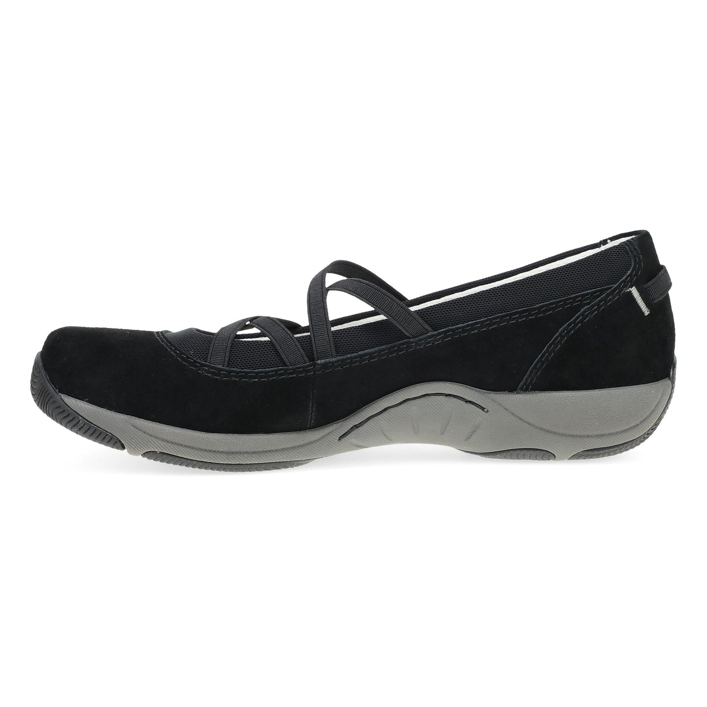 Dansko Harper - Women's Stain Resistant Sneaker - Black Suede Side View