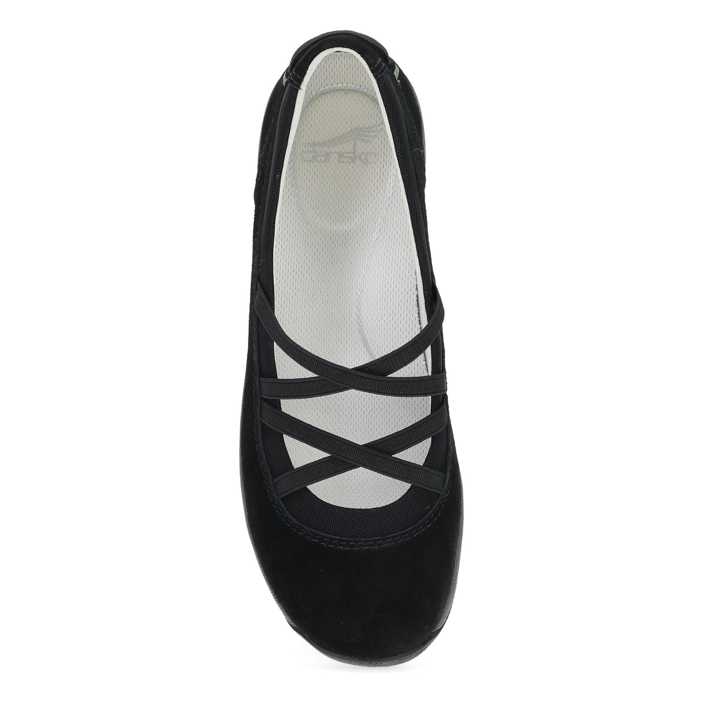 Dansko Harper - Women's Stain Resistant Sneaker - Black Suede Top View