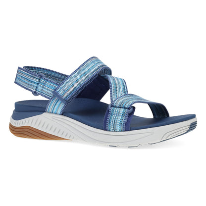 Dansko Rayna - Women's Recycled Webbing Sandal - Blue Multi Webbing Outside View