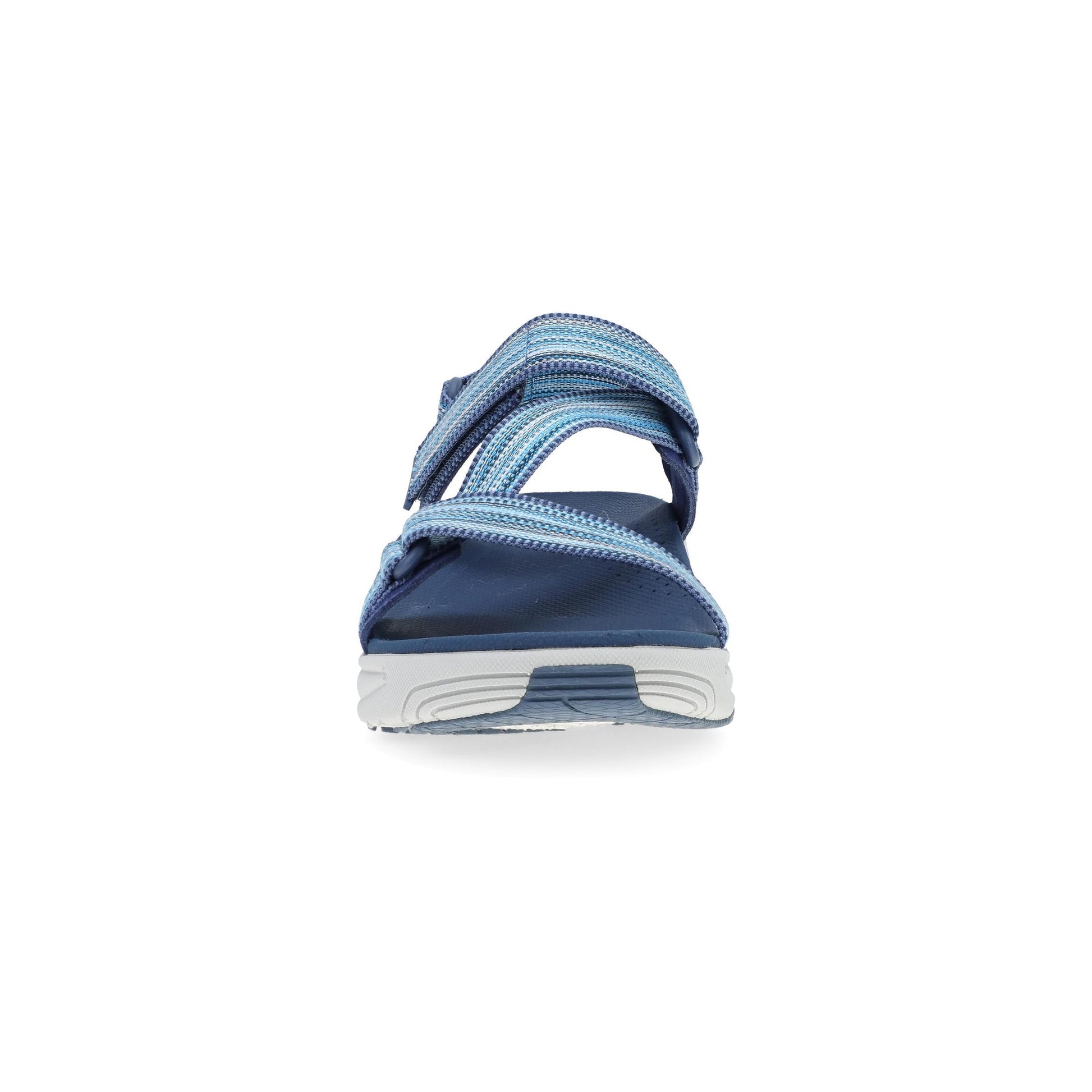 Dansko Rayna - Women's Recycled Webbing Sandal - Blue Multi Webbing Front View