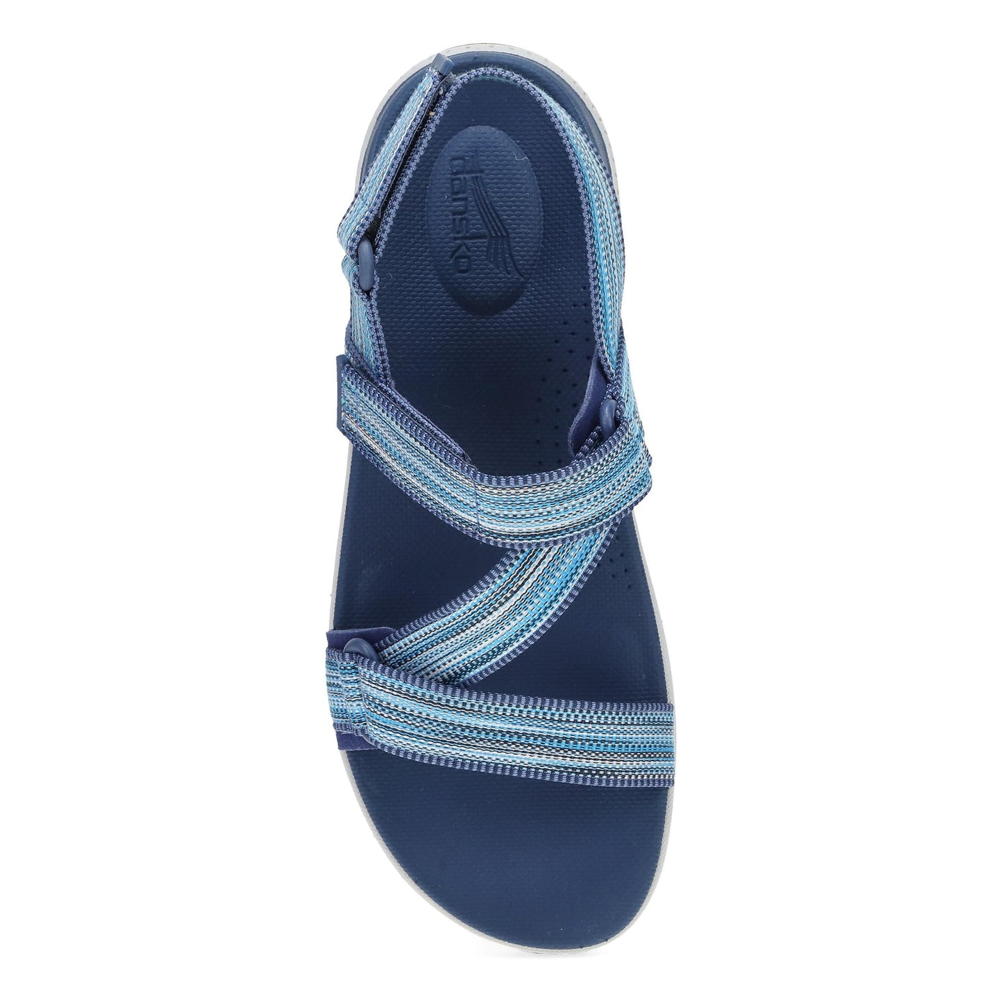 Dansko Rayna - Women's Recycled Webbing Sandal - Blue Multi Webbing Top View