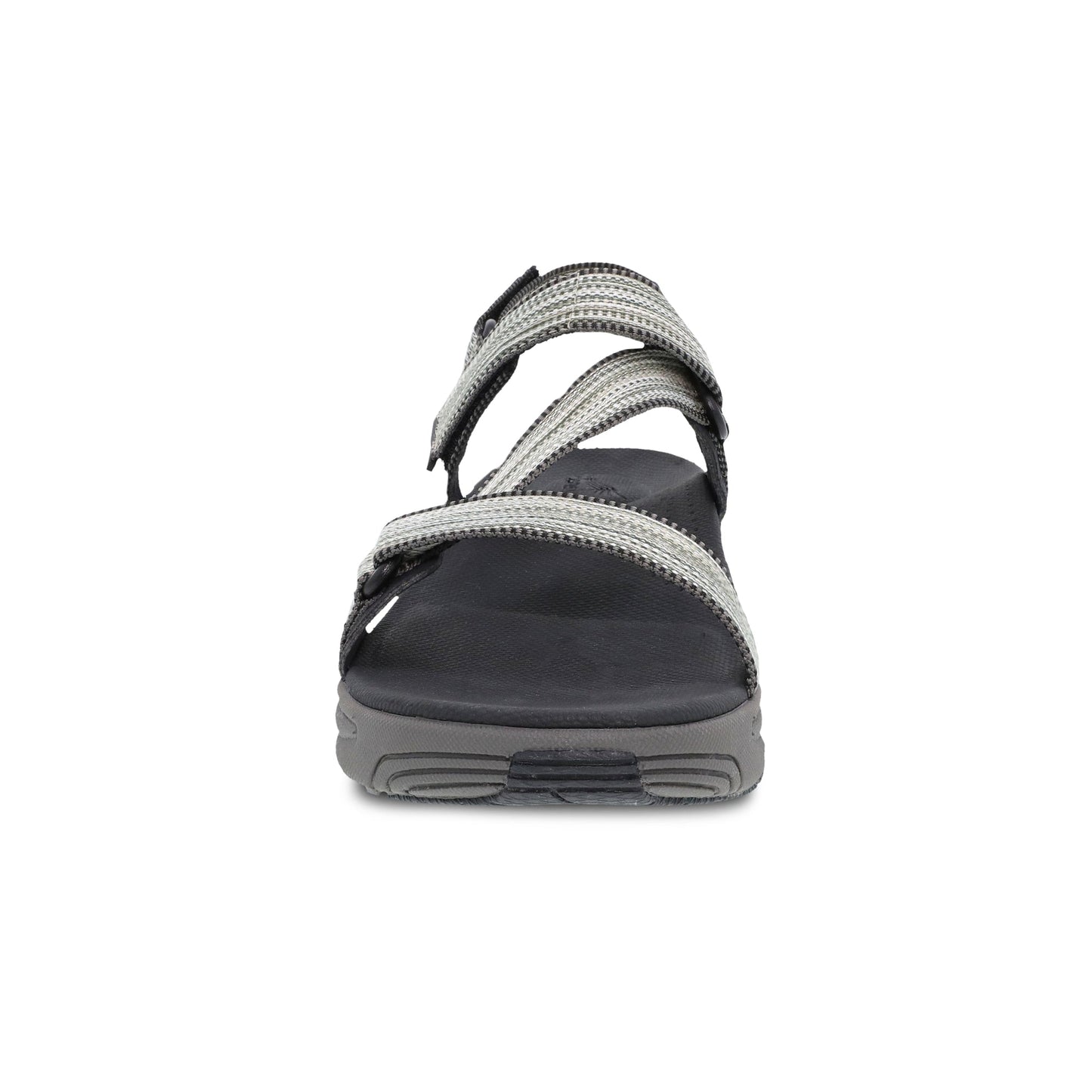 Dansko Rayna - Women's Recycled Webbing Sandal - Black Multi Webbing Front View