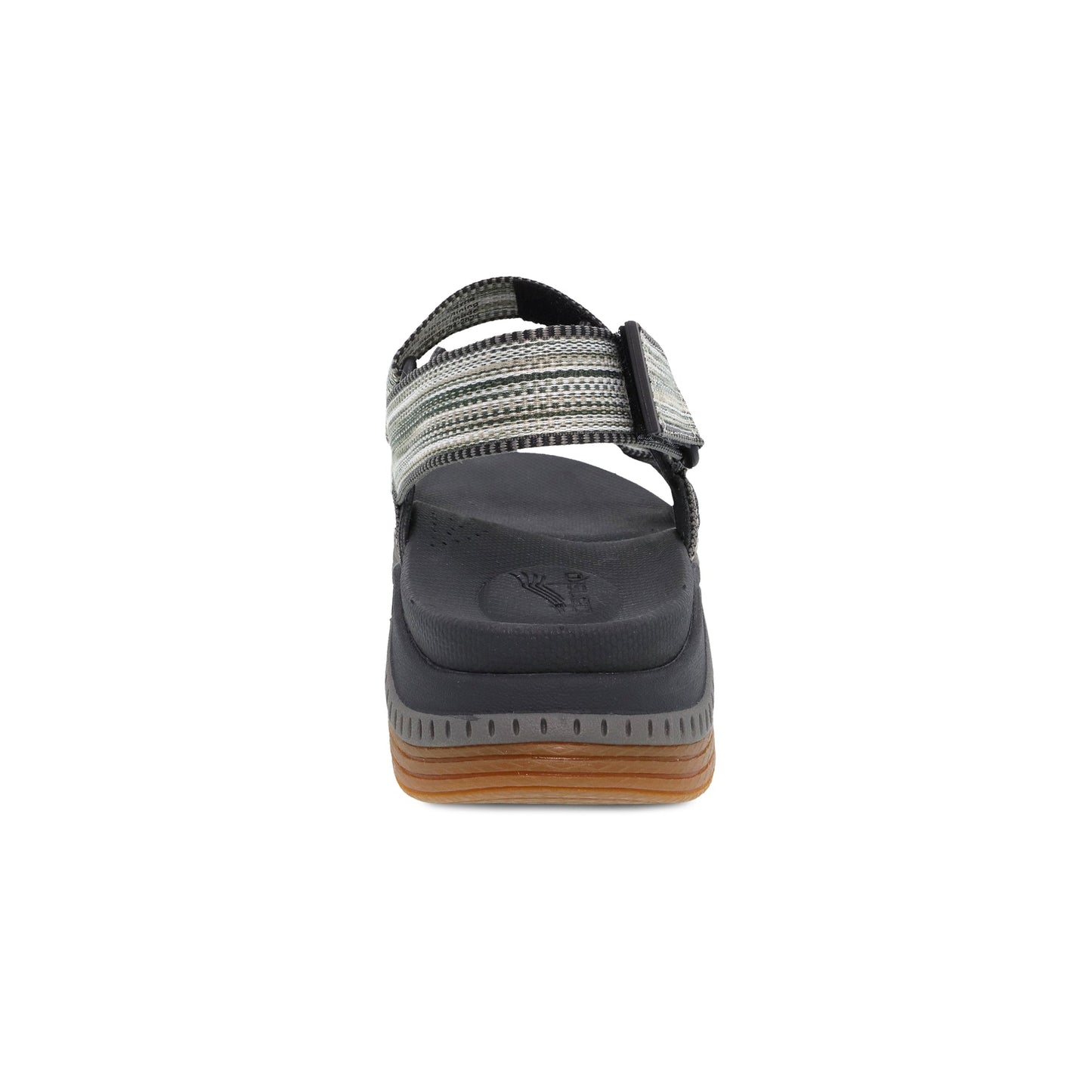 Dansko Rayna - Women's Recycled Webbing Sandal - Black Multi Webbing Heel View