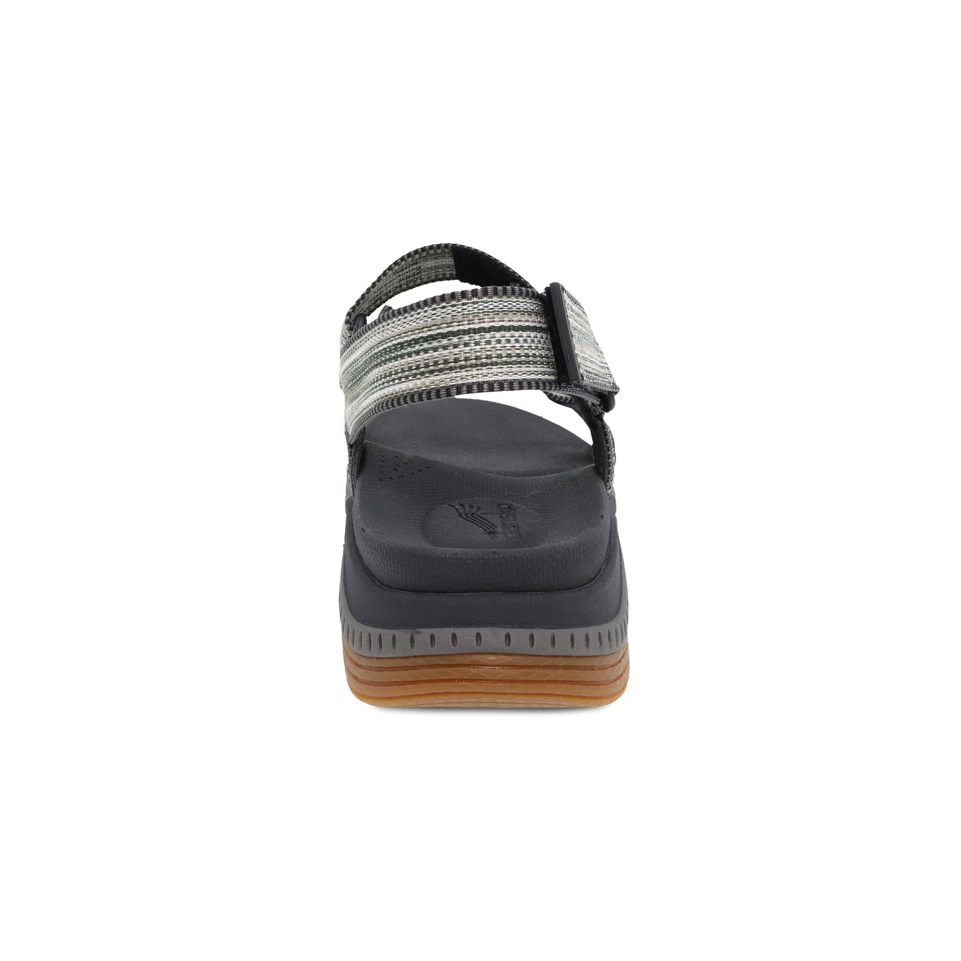 Dansko Rayna - Women's Recycled Webbing Sandal - Black Multi Webbing Heel View