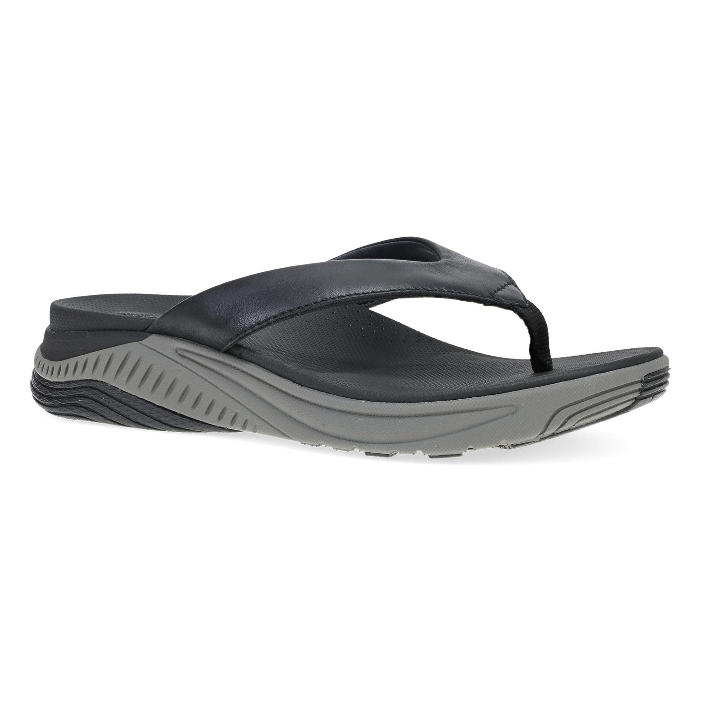 Dansko Rosemary - Women's Arch Support Sneaker - Black Calf Outside View