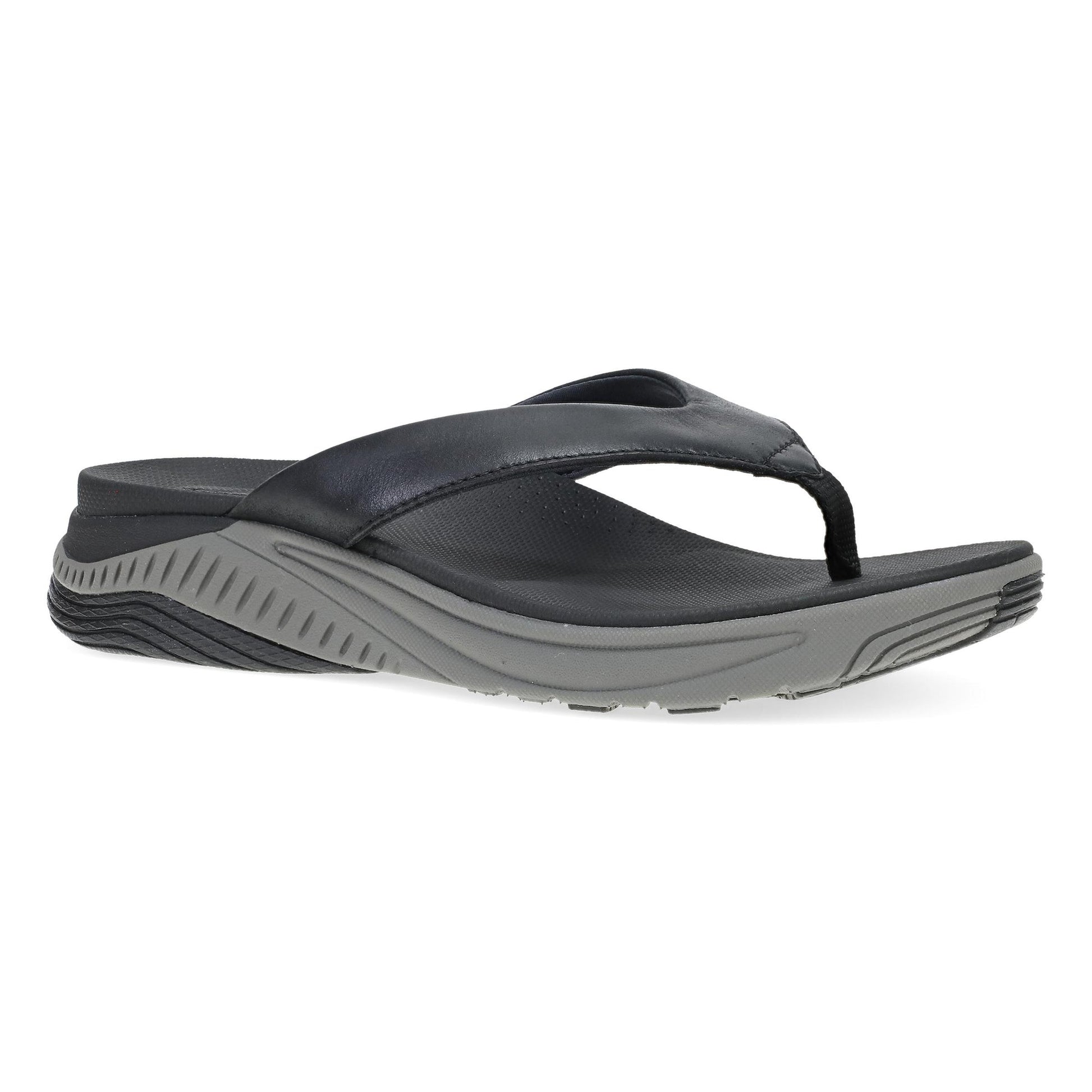 Dansko Rosemary - Women's Arch Support Sneaker - Black Calf Outside View