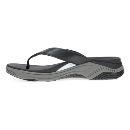 Dansko Rosemary - Women's Arch Support Sneaker - Black Calf Side View