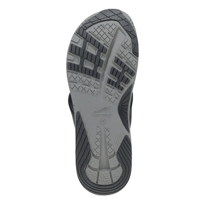 Dansko Rosemary - Women's Arch Support Sneaker - Black Calf Sole View