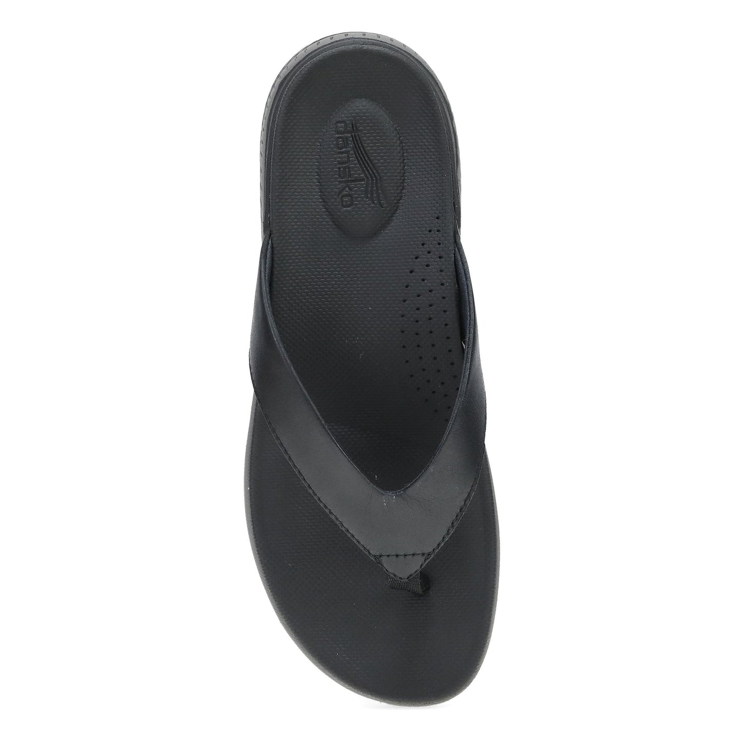 Dansko Rosemary - Women's Arch Support Sneaker - Black Calf Top View