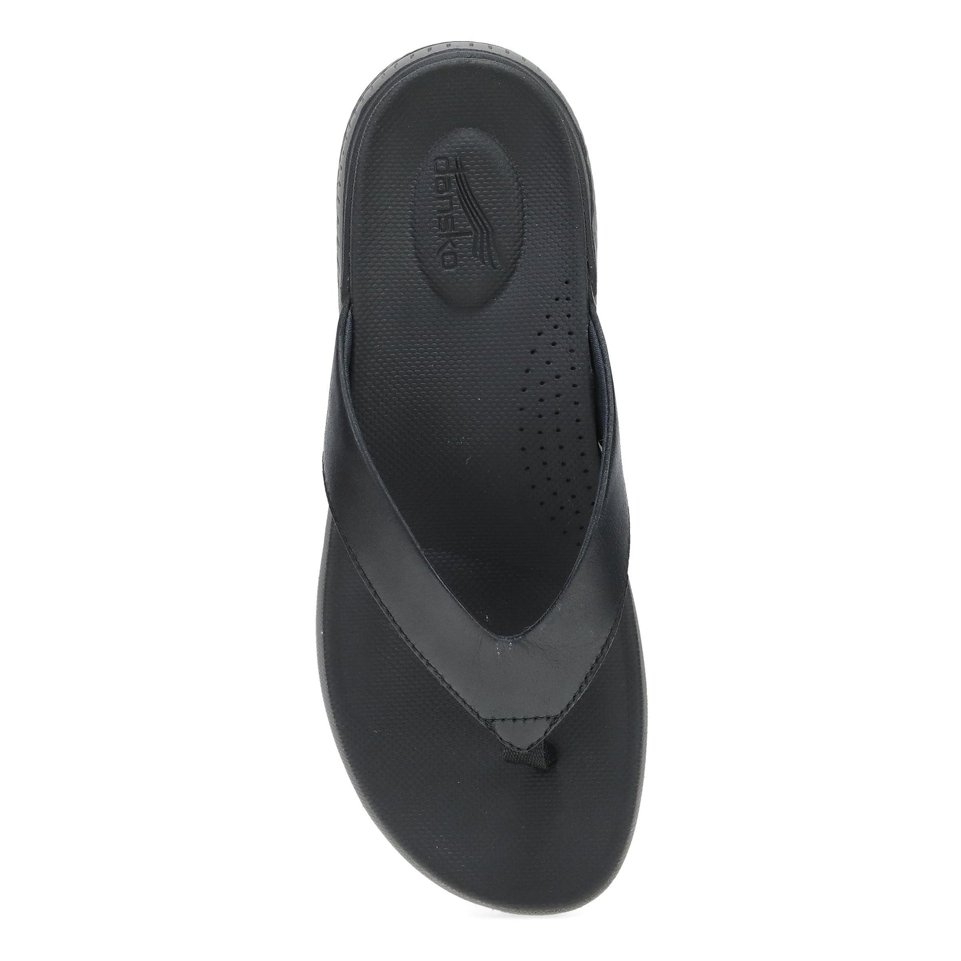 Dansko Rosemary - Women's Arch Support Sneaker - Black Calf Top View