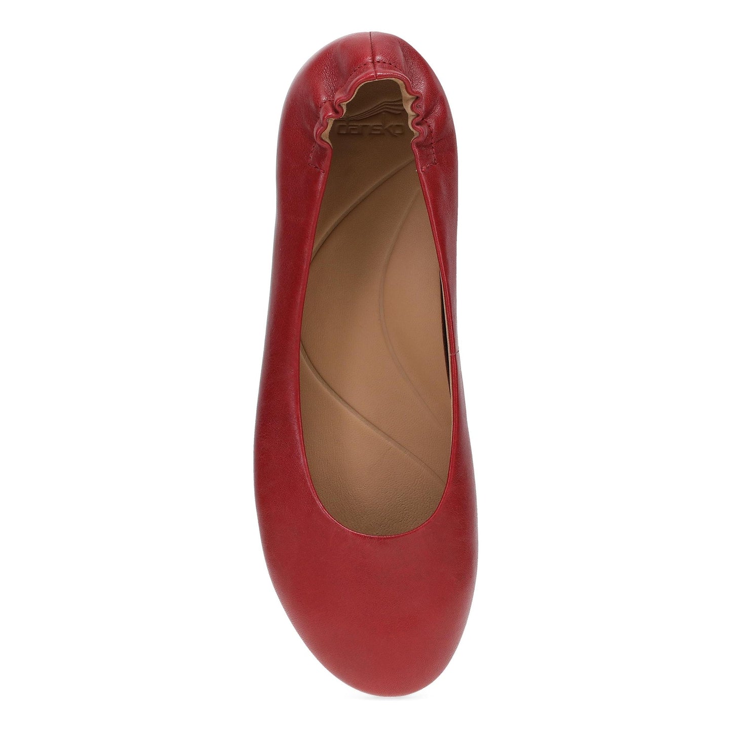Dansko Mollie - Women's Removable Footbed Sneaker - Red Nappa Top View