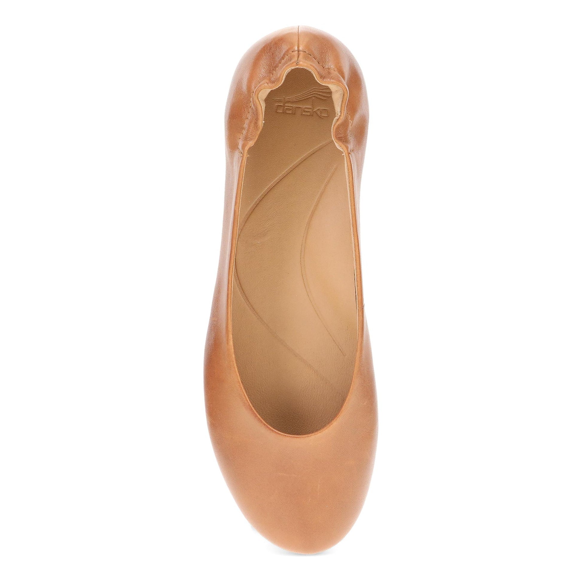 Dansko Mollie - Women's Removable Footbed Sneaker - Luggage Nappa Top View