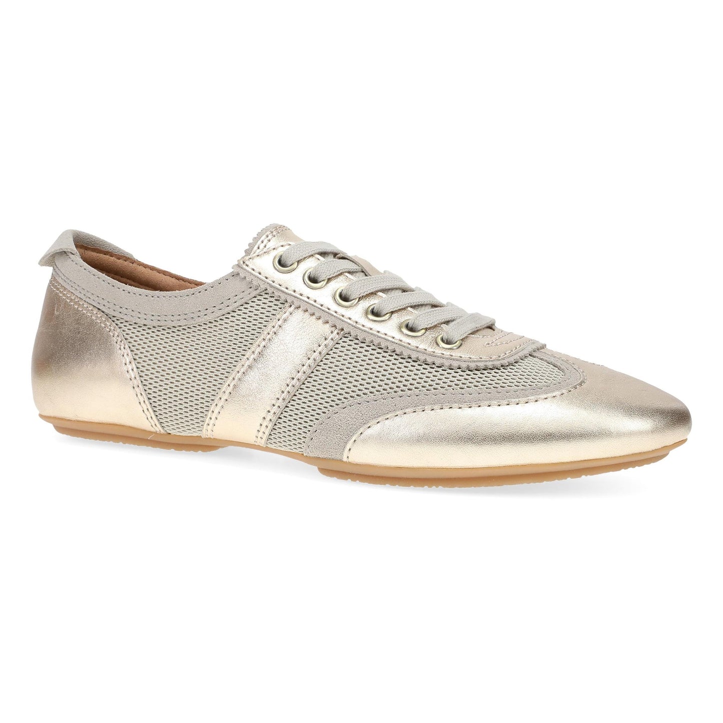 Dansko Milana - Women's Stain Resistant Sneaker - Gold Metallic Outside View