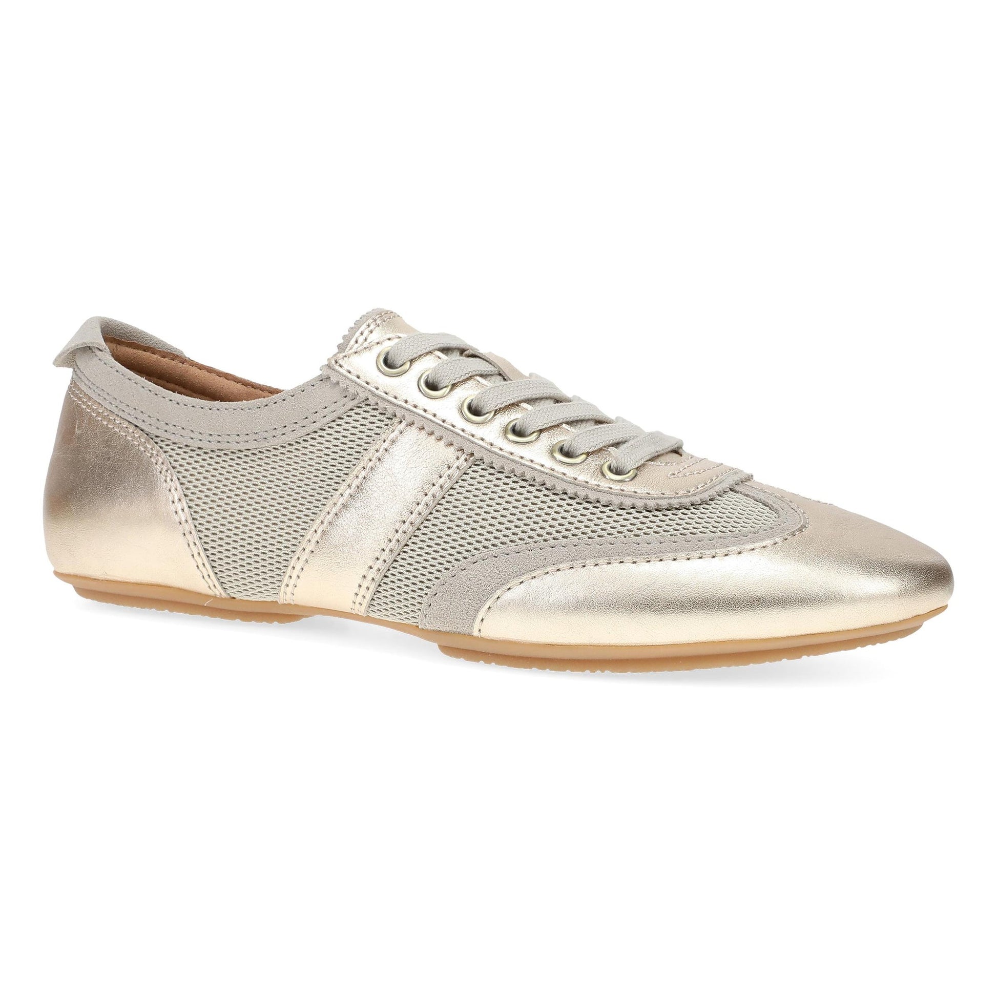 Dansko Milana - Women's Stain Resistant Sneaker - Gold Metallic Outside View