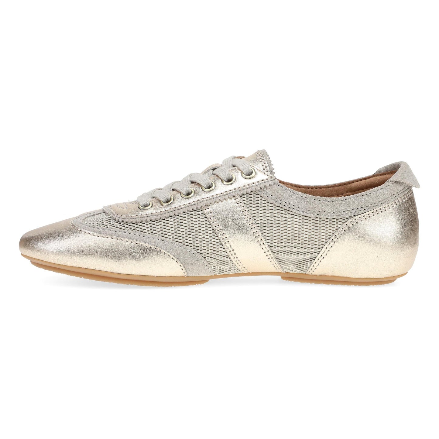 Dansko Milana - Women's Stain Resistant Sneaker - Gold Metallic Side View