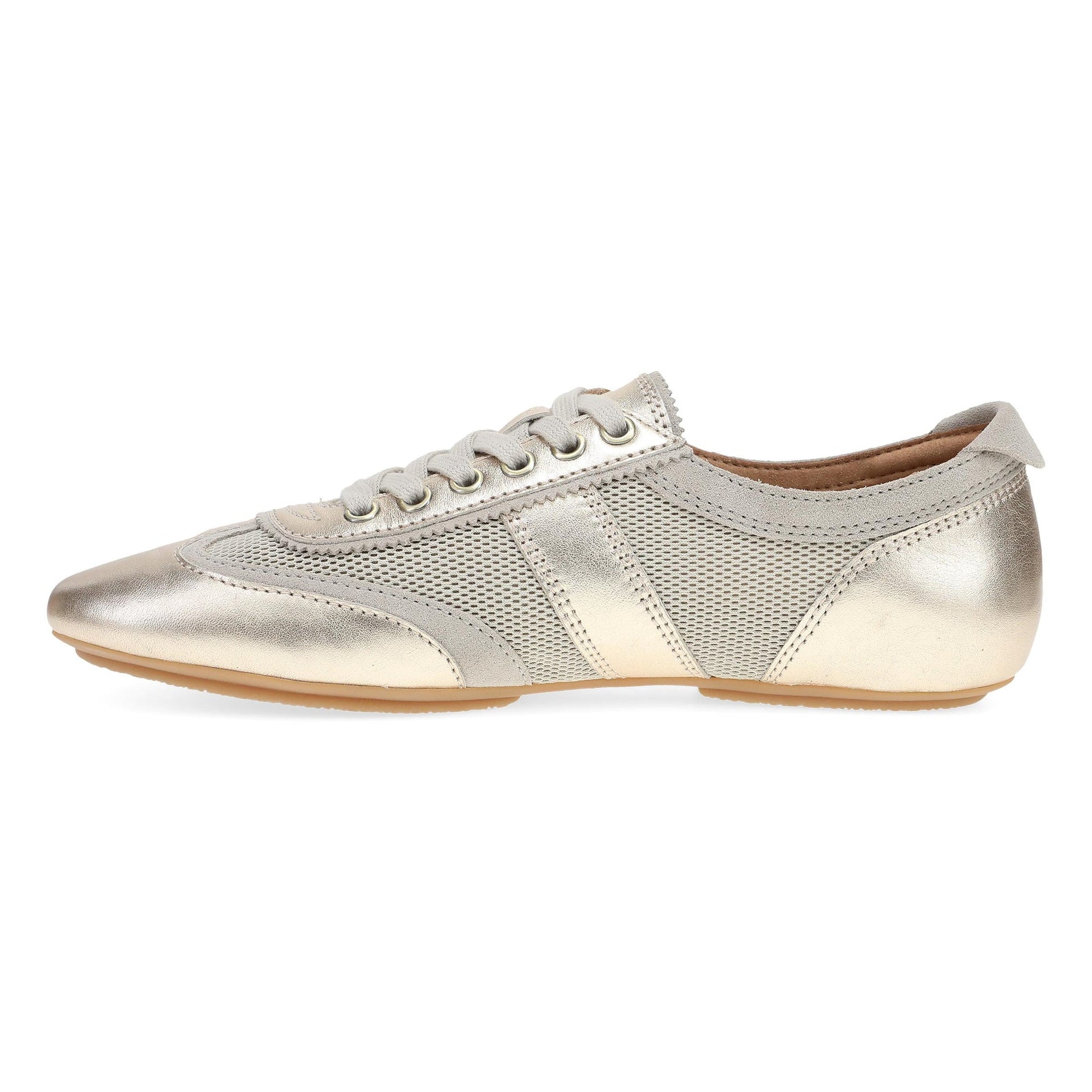 Dansko Milana - Women's Stain Resistant Sneaker - Gold Metallic Side View