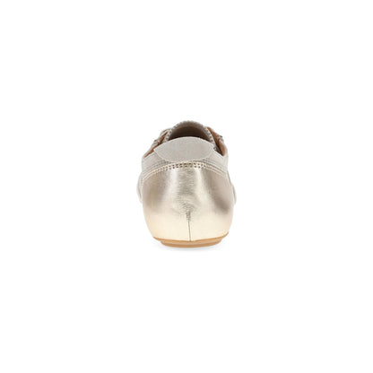 Dansko Milana - Women's Stain Resistant Sneaker - Gold Metallic Heel View