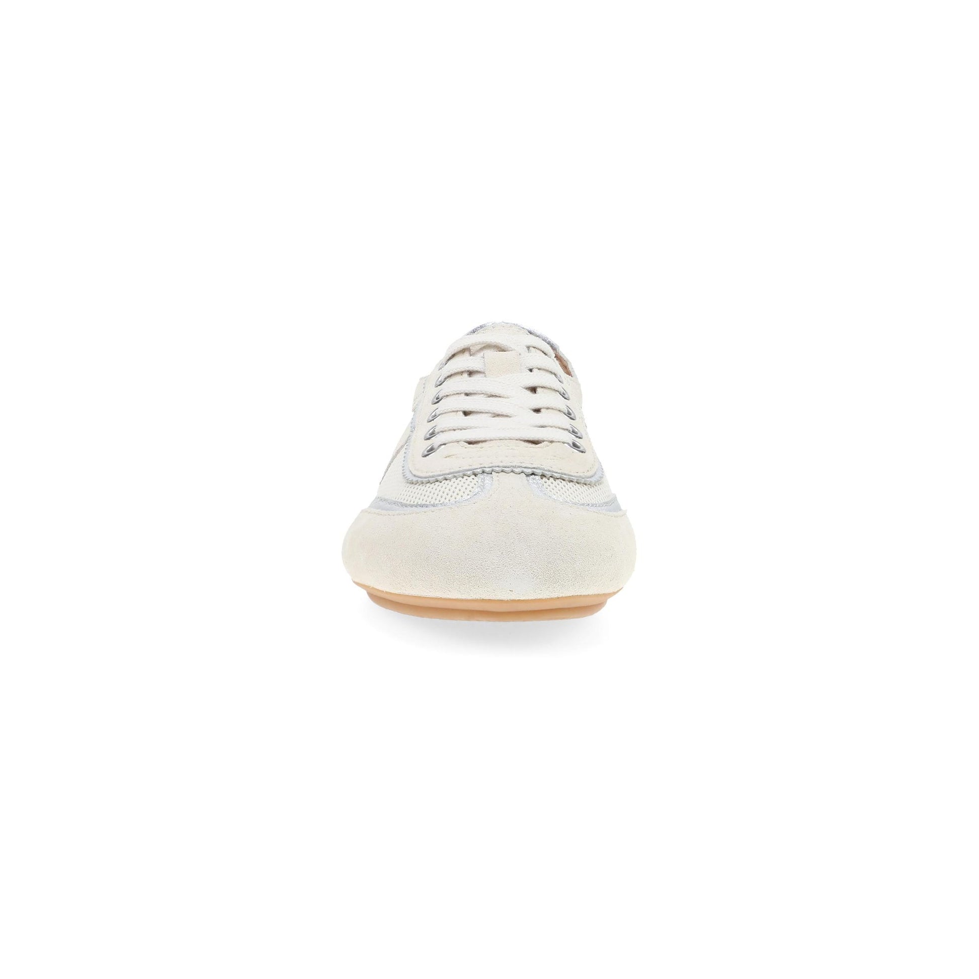 Dansko Milana - Women's Stain Resistant Sneaker - Vanilla Suede Front View