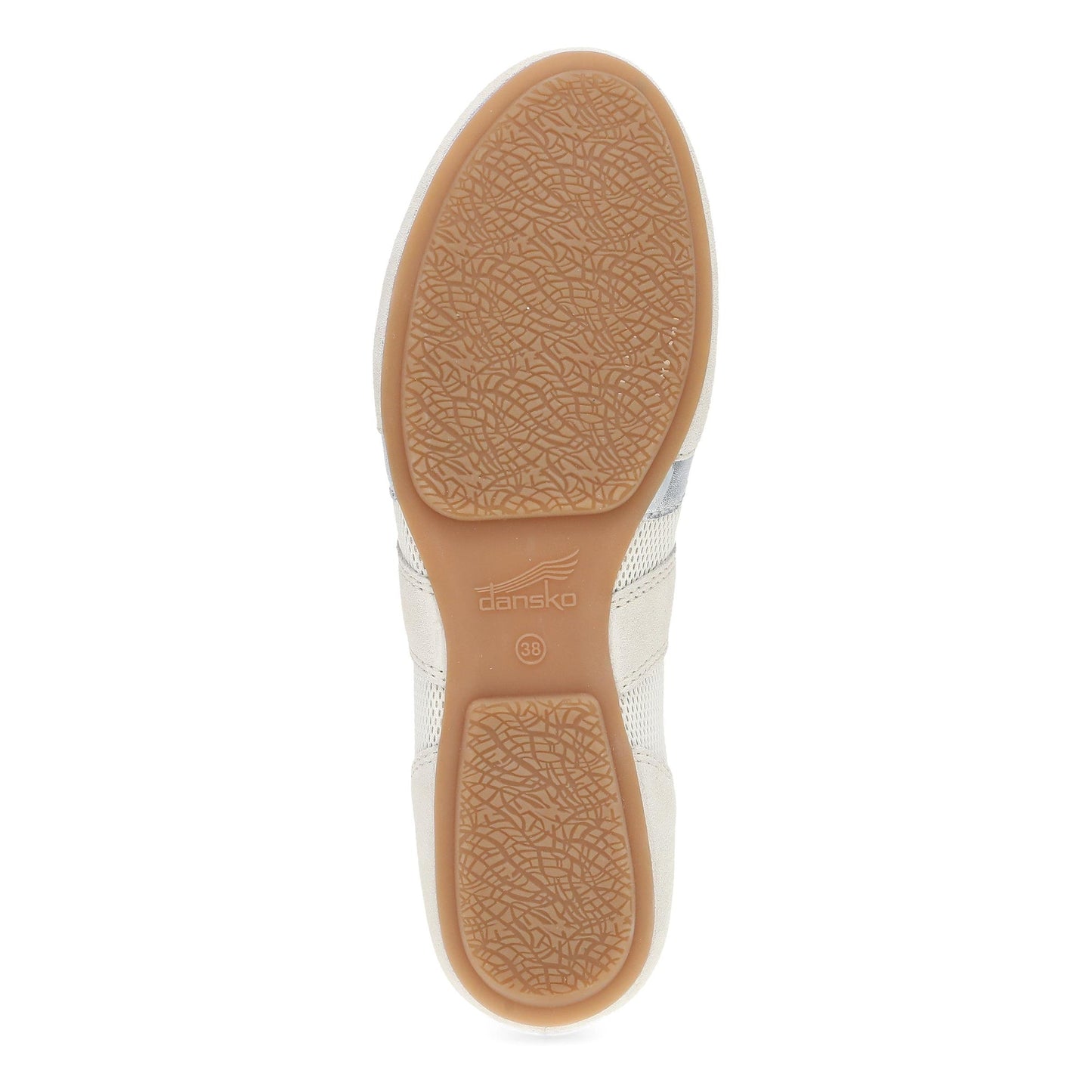 Dansko Milana - Women's Stain Resistant Sneaker - Vanilla Suede Sole View