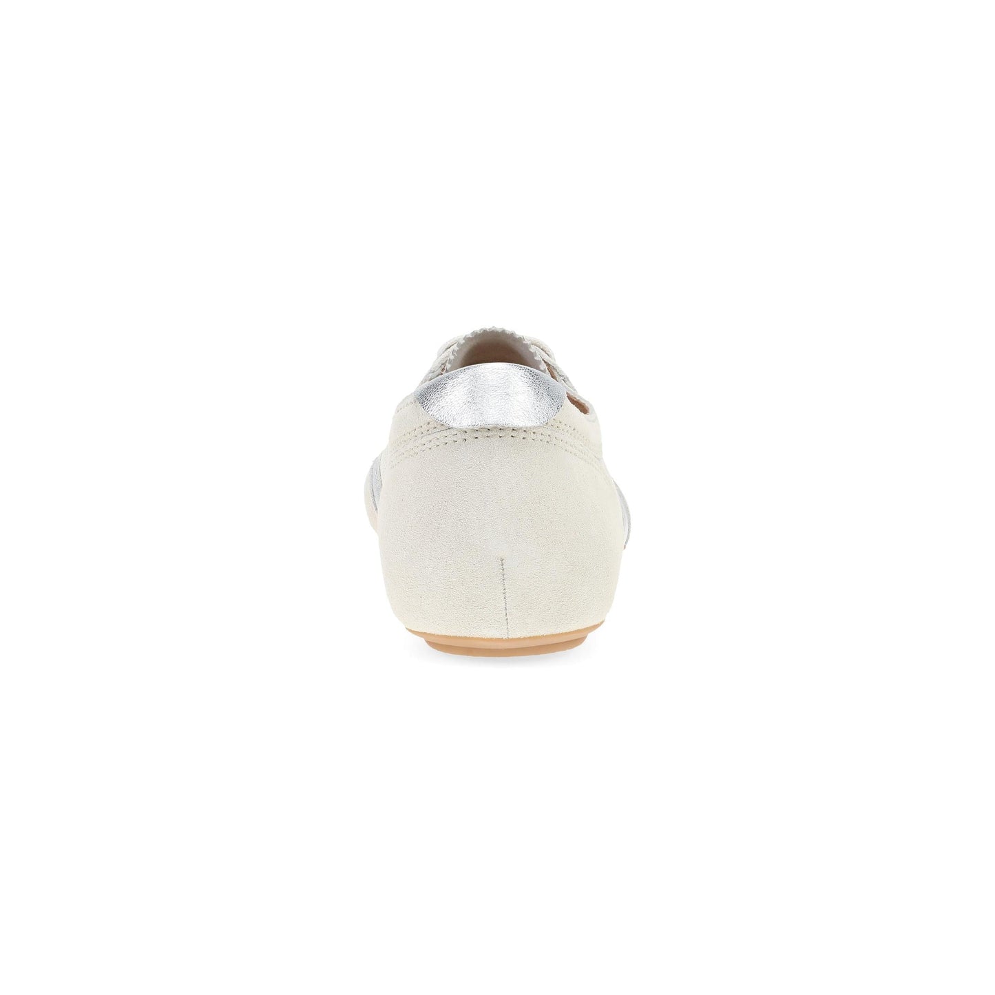 Dansko Milana - Women's Stain Resistant Sneaker - Vanilla Suede Heel View