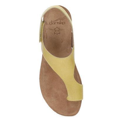 Dansko Reece - Women's Adjustable Strap Sandal - Lemonade Top View