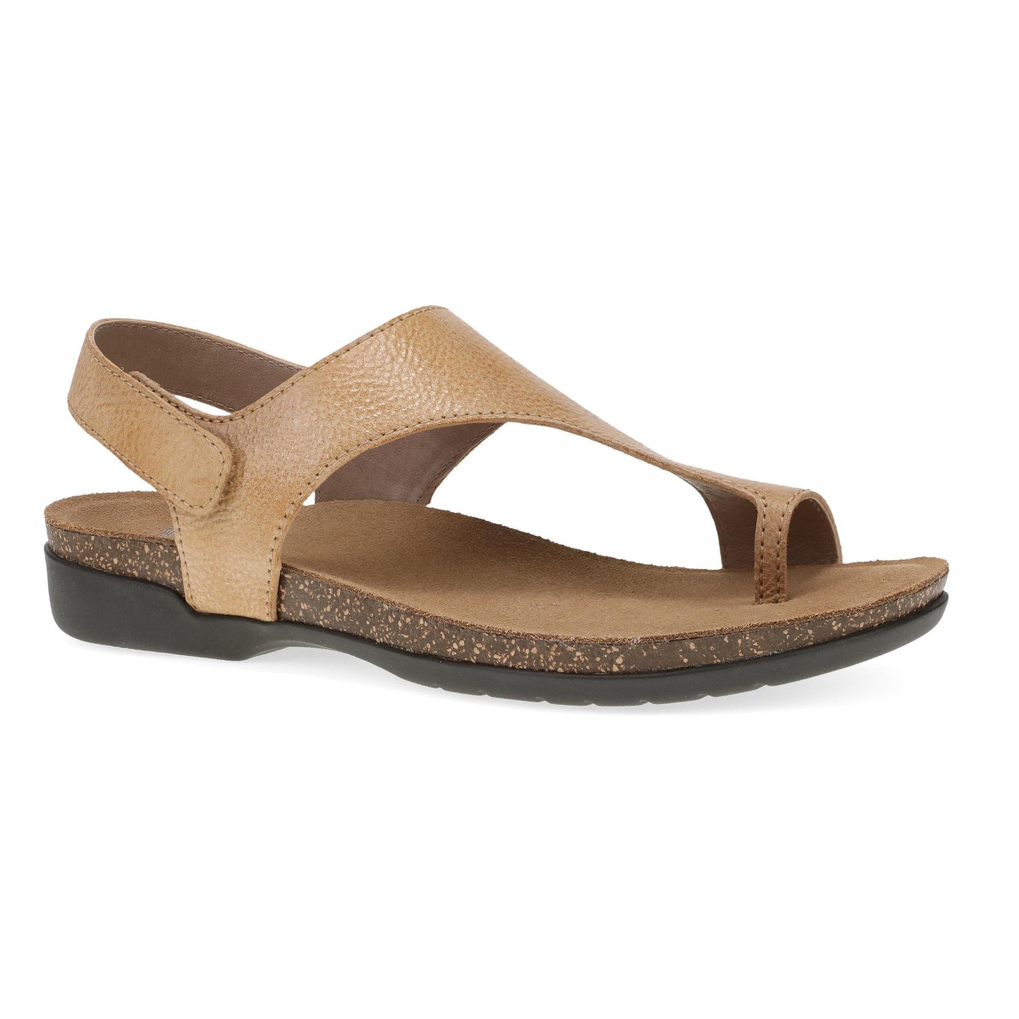Dansko Reece - Women's Adjustable Strap Sandal - Honey Distressed Outside View