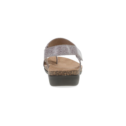 Dansko Reece - Women's Adjustable Strap Sandal - Dusty Lilac Heel View