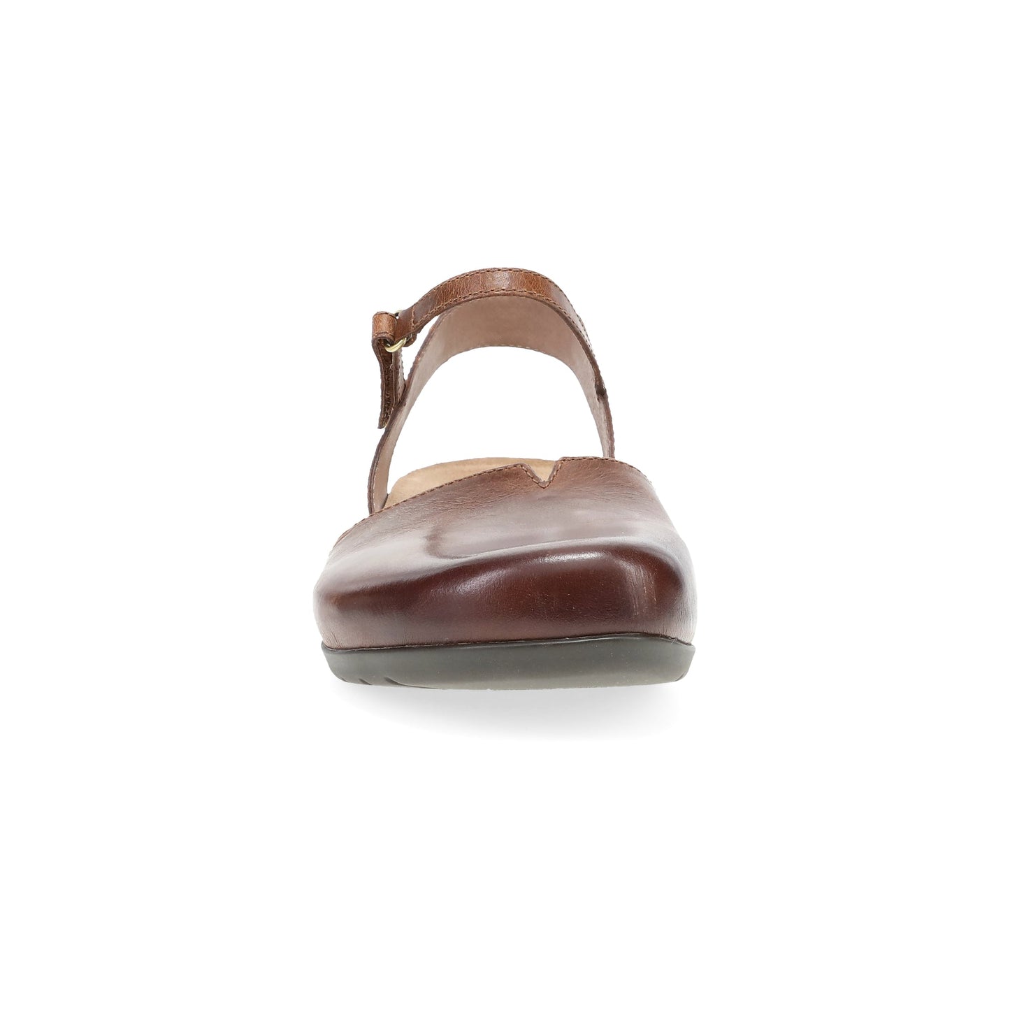 Dansko Rowan - Women's Adjustable Strap Sandal - Tan Waxy Burnished Front View