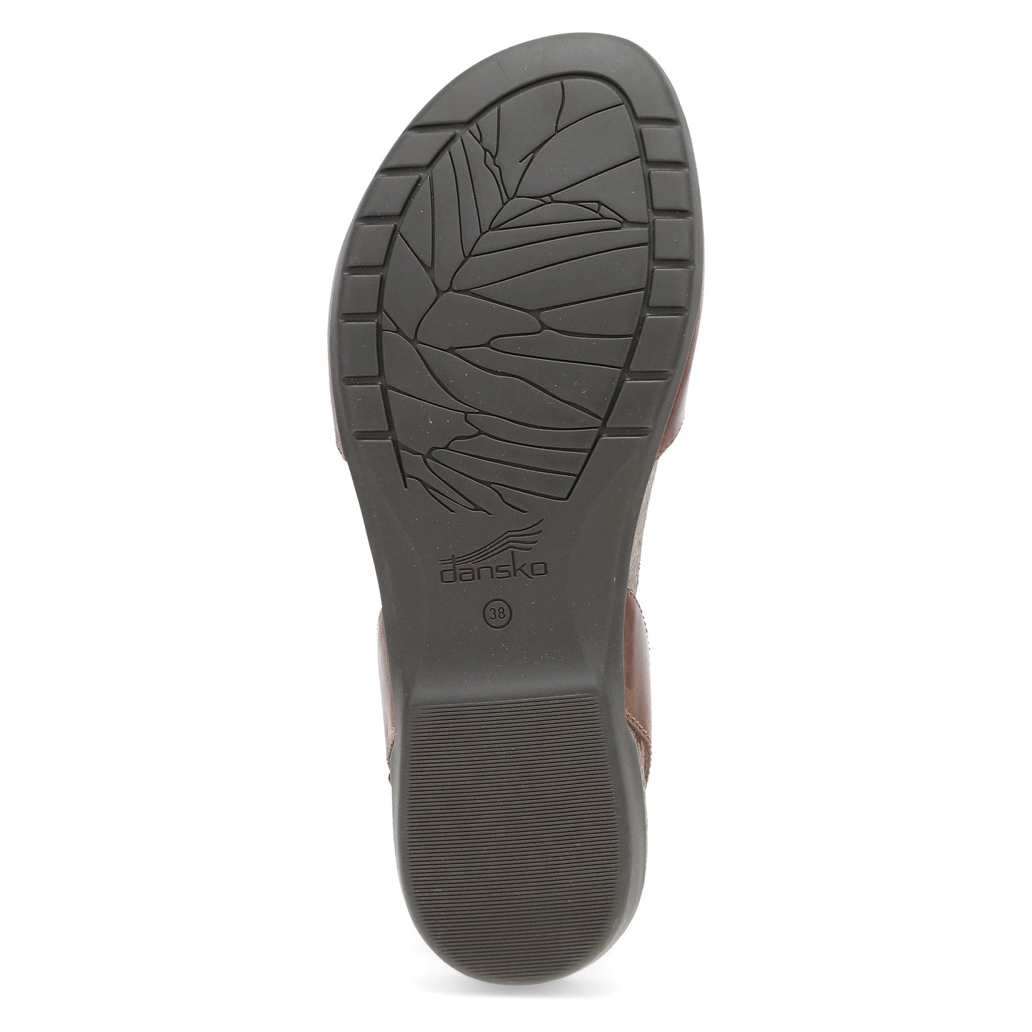 Dansko Rowan - Women's Adjustable Strap Sandal - Tan Waxy Burnished Sole View