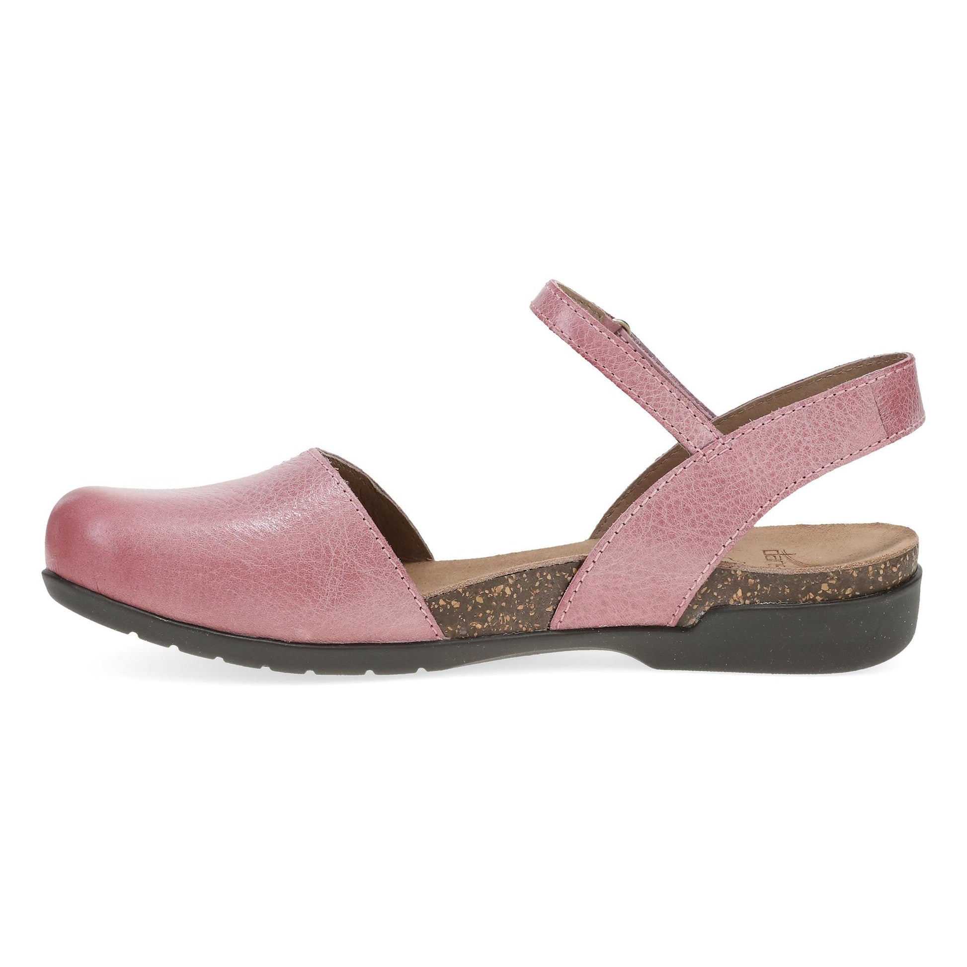 Dansko Rowan - Women's Adjustable Strap Sandal - Pink Side View
