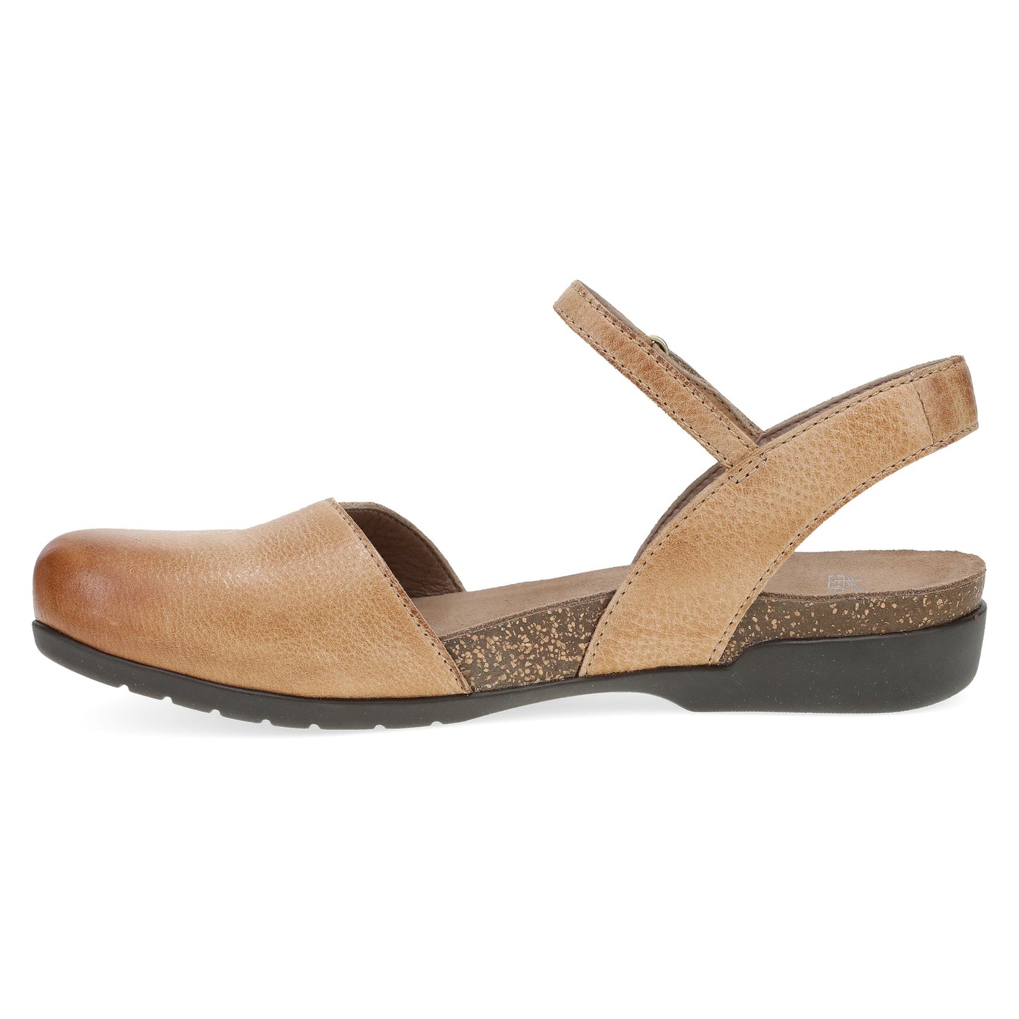 Dansko Rowan - Women's Adjustable Strap Sandal - Honey Distressed Side View