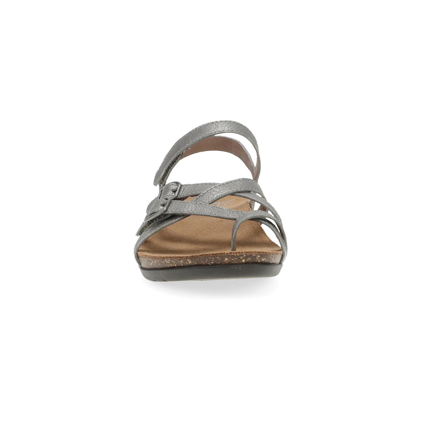Dansko Roslyn - Women's Adjustable Strap Sandal - Antique Silver Metallic Front View