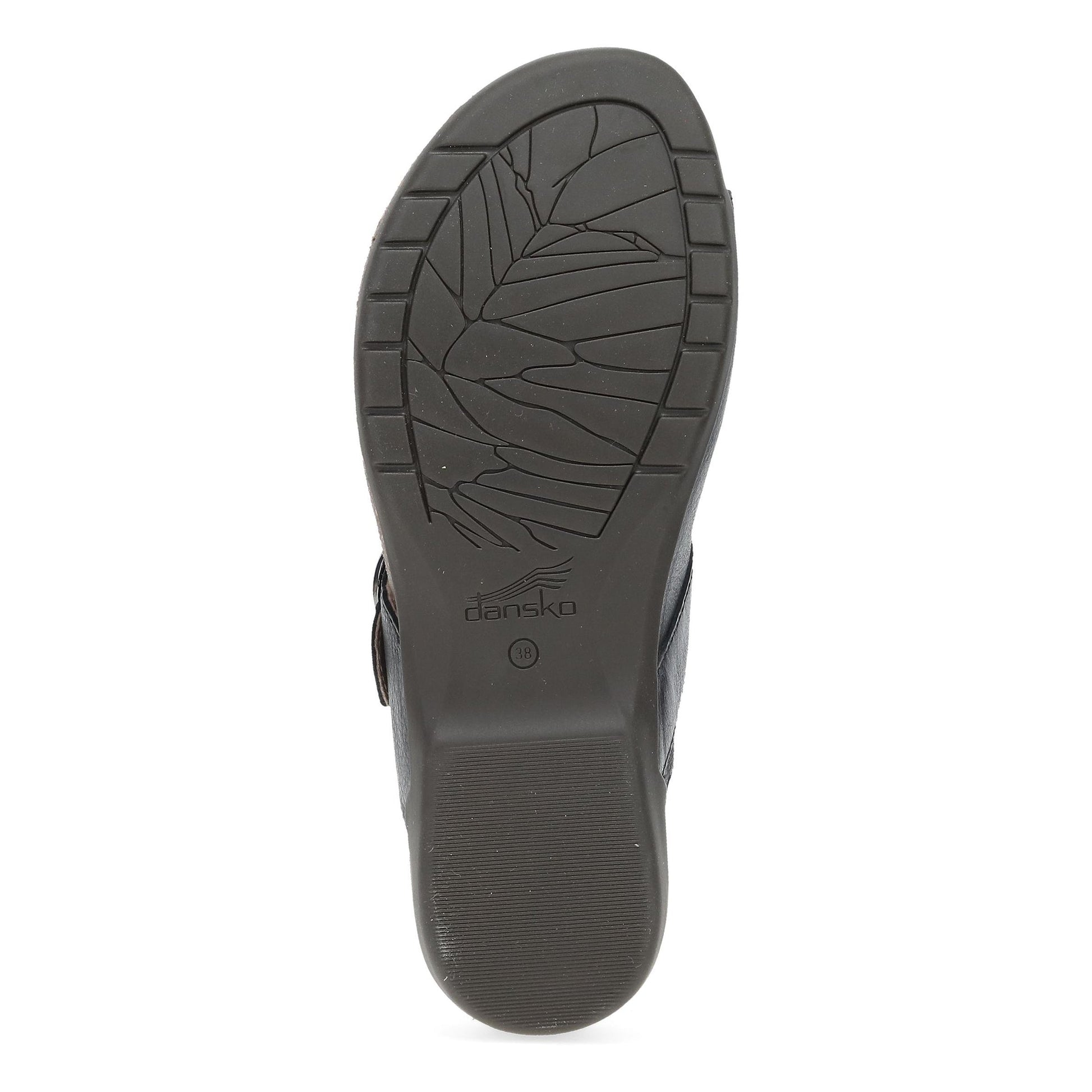 Dansko Rylee - Women's Adjustable Strap Sandal - Black Sole View