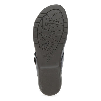 Dansko Rylee - Women's Adjustable Strap Sandal - Black Sole View