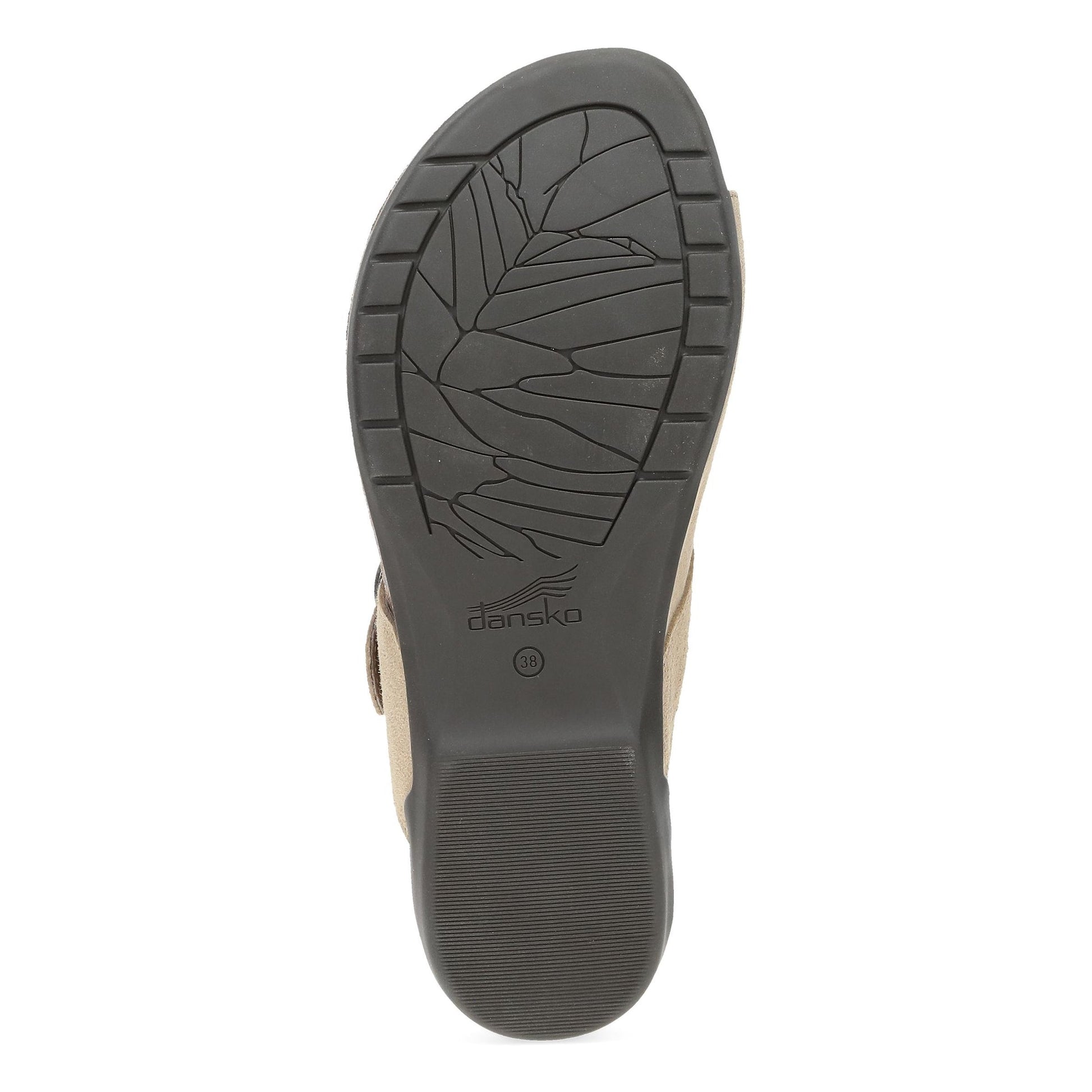 Dansko Rylee - Women's Adjustable Strap Sandal - Sand Suede Sole View