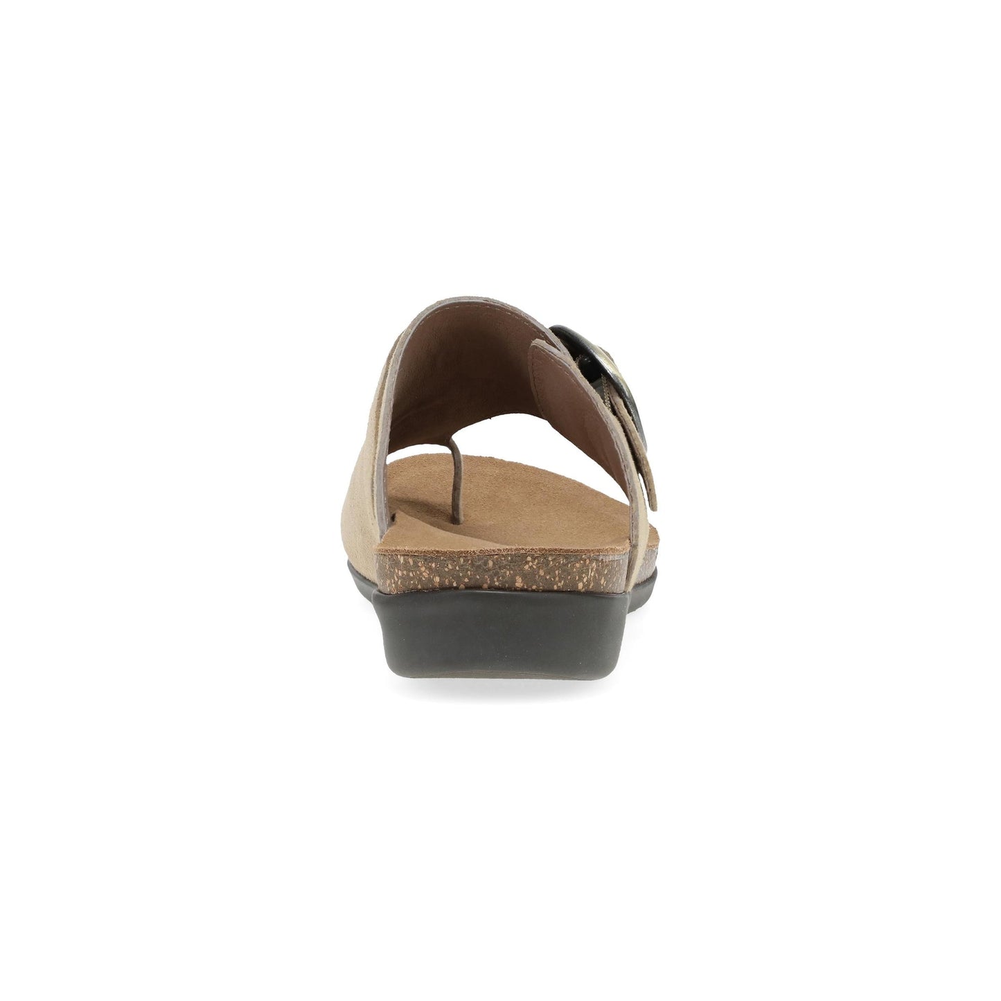 Dansko Rylee - Women's Adjustable Strap Sandal - Sand Suede Heel View