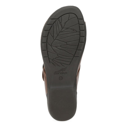 Dansko Rylee - Women's Adjustable Strap Sandal - Brown Sole View