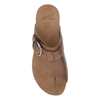 Dansko Rylee - Women's Adjustable Strap Sandal - Brown Top View
