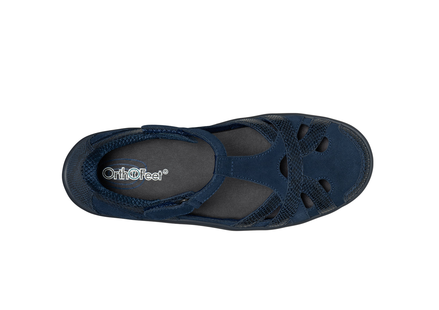 Orthofeet Juno Navy - birds_eye