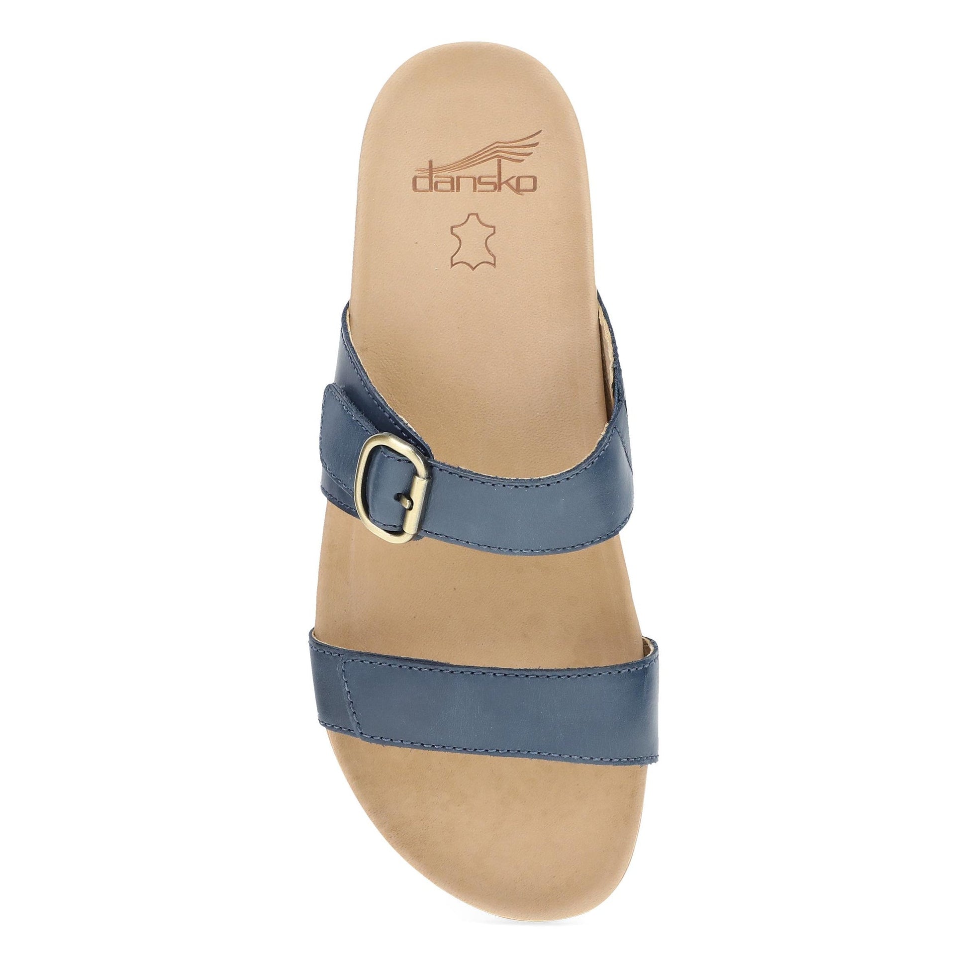 Dansko Justine - Women's Contoured Footbed Sandal - Marine Top View