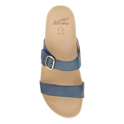 Dansko Justine - Women's Contoured Footbed Sandal - Marine Top View