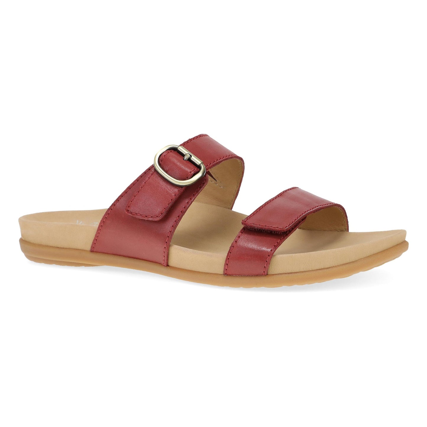 Dansko Justine - Women's Contoured Footbed Sandal - Cayenne Calf Outside View