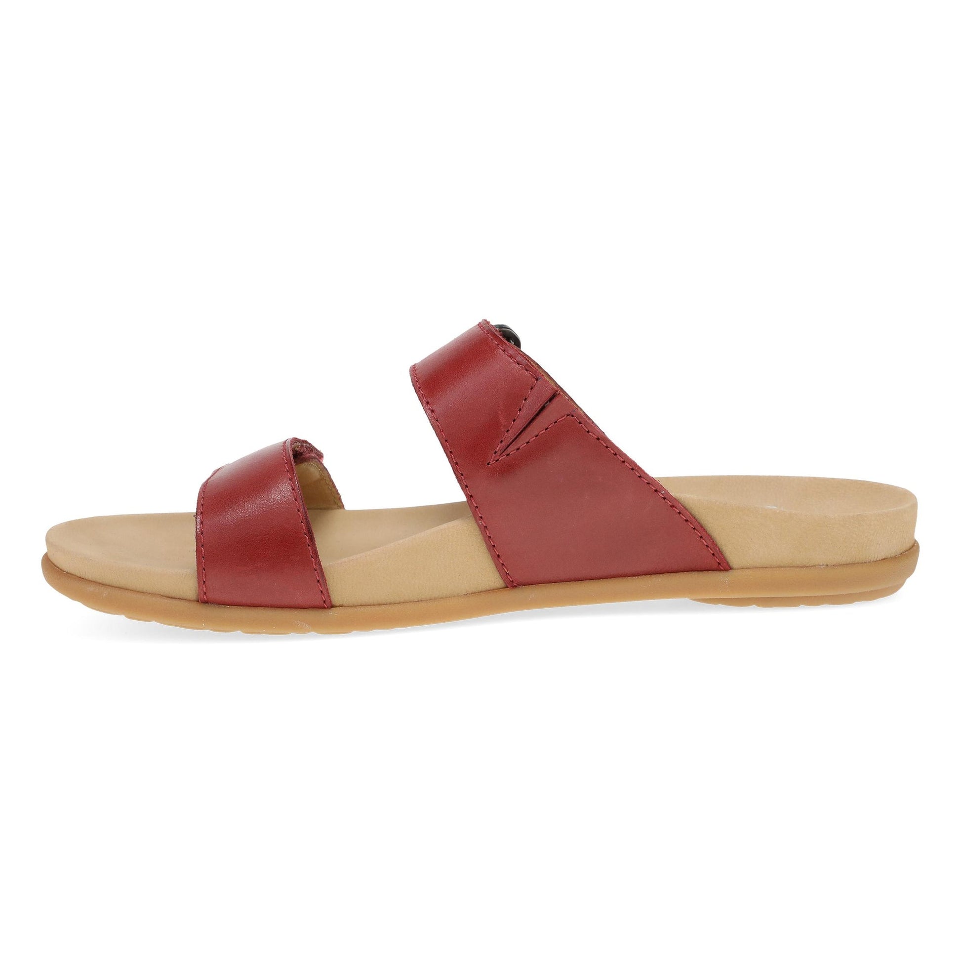 Dansko Justine - Women's Contoured Footbed Sandal - Cayenne Calf Side View