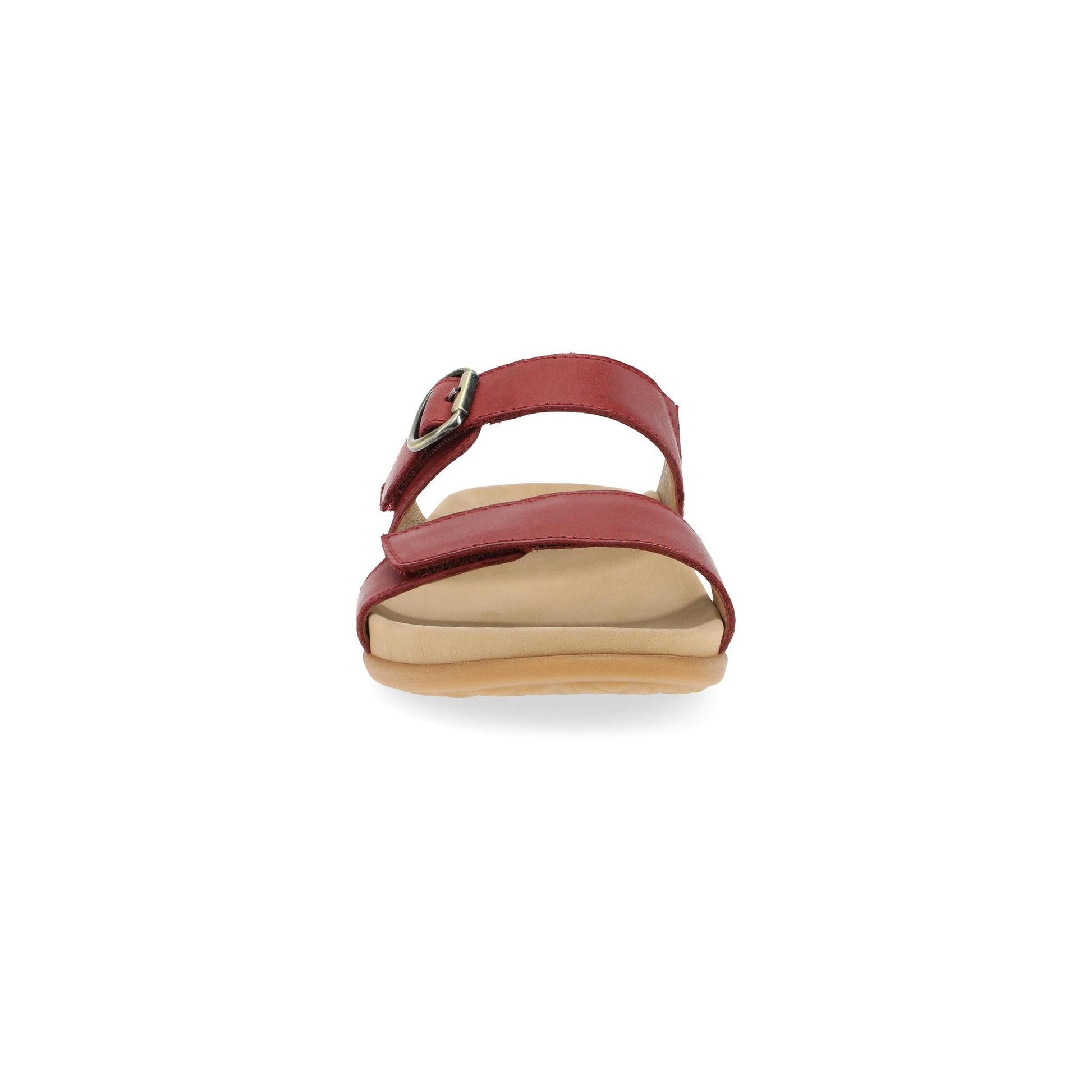 Dansko Justine - Women's Contoured Footbed Sandal - Cayenne Calf Front View
