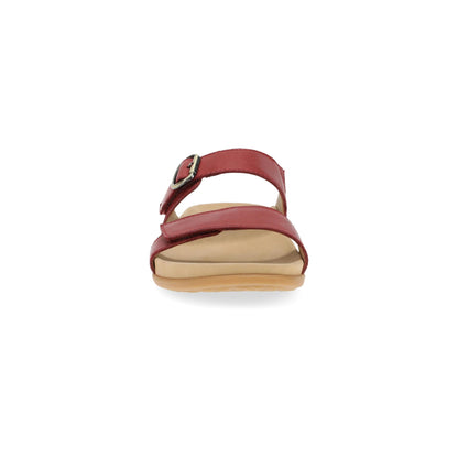 Dansko Justine - Women's Contoured Footbed Sandal - Cayenne Calf Front View