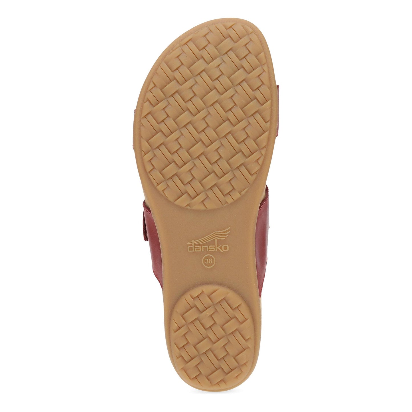 Dansko Justine - Women's Contoured Footbed Sandal - Cayenne Calf Sole View