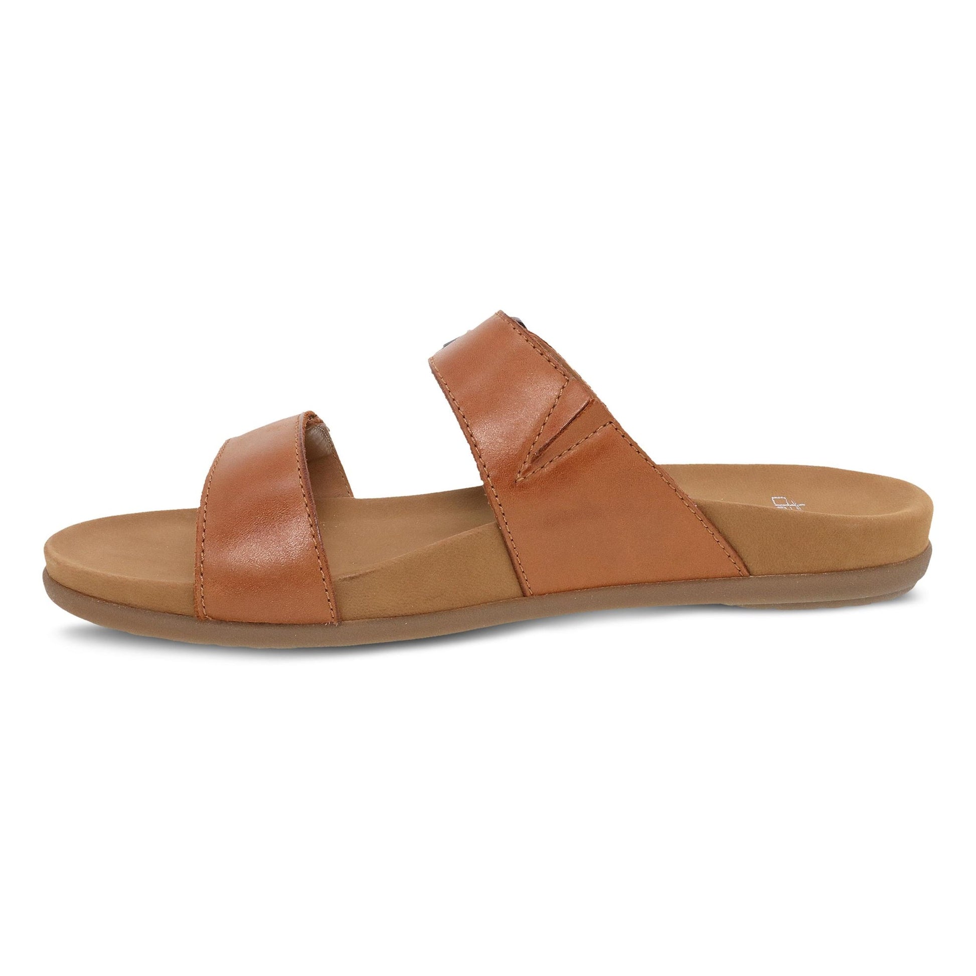 Dansko Justine - Women's Contoured Footbed Sandal - Luggage Calf Side View