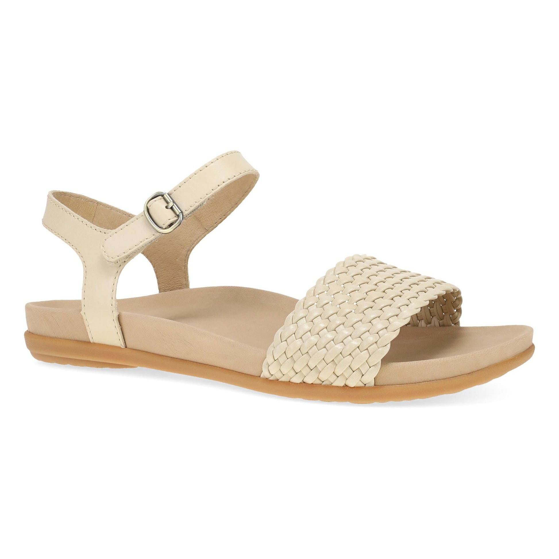Dansko Jodie - Women's Contoured Footbed Sandal - Vanilla Woven Outside View
